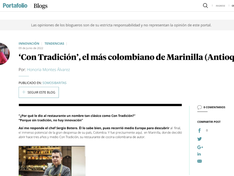 ‘Con Tradición’, el más colombiano de Marinilla (Antioquia) (Blog Portafolio)
