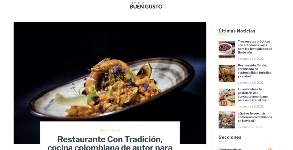 Restaurante Con Tradición, cocina colombiana de autor para disfrutar en Marinilla